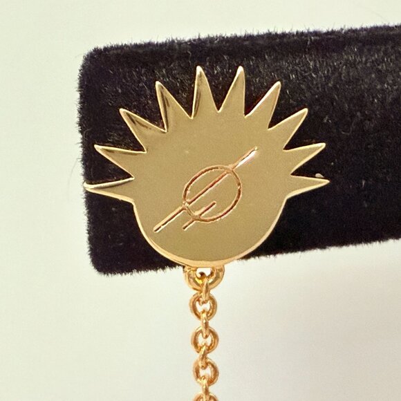 Milk Tooth Precipice Planet & Dagger Design Statement Earrings Sparkle Galaxy - Picture 4 of 15